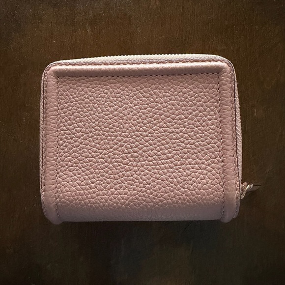 Tory Burch Thea Light Pink Pebbled Leather Bi-Fold Wallet - Picture 9 of 16